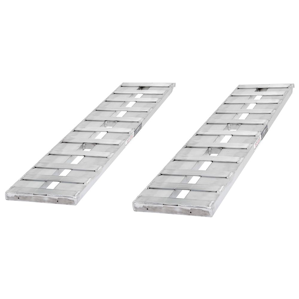 HD Ramps 5' L X 15" W Aluminum Car Trailer Ramps, Hook End, Stub Foot - 5,000 lb. Per Axle