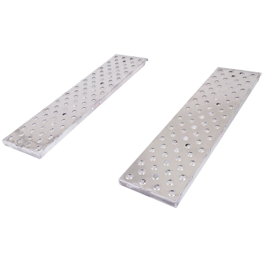 HD Ramps 5' L X 15" W EZ Traction Aluminum Car Trailer Ramps, Hook End, Stub Foot - 5,000 lb. Per Axle