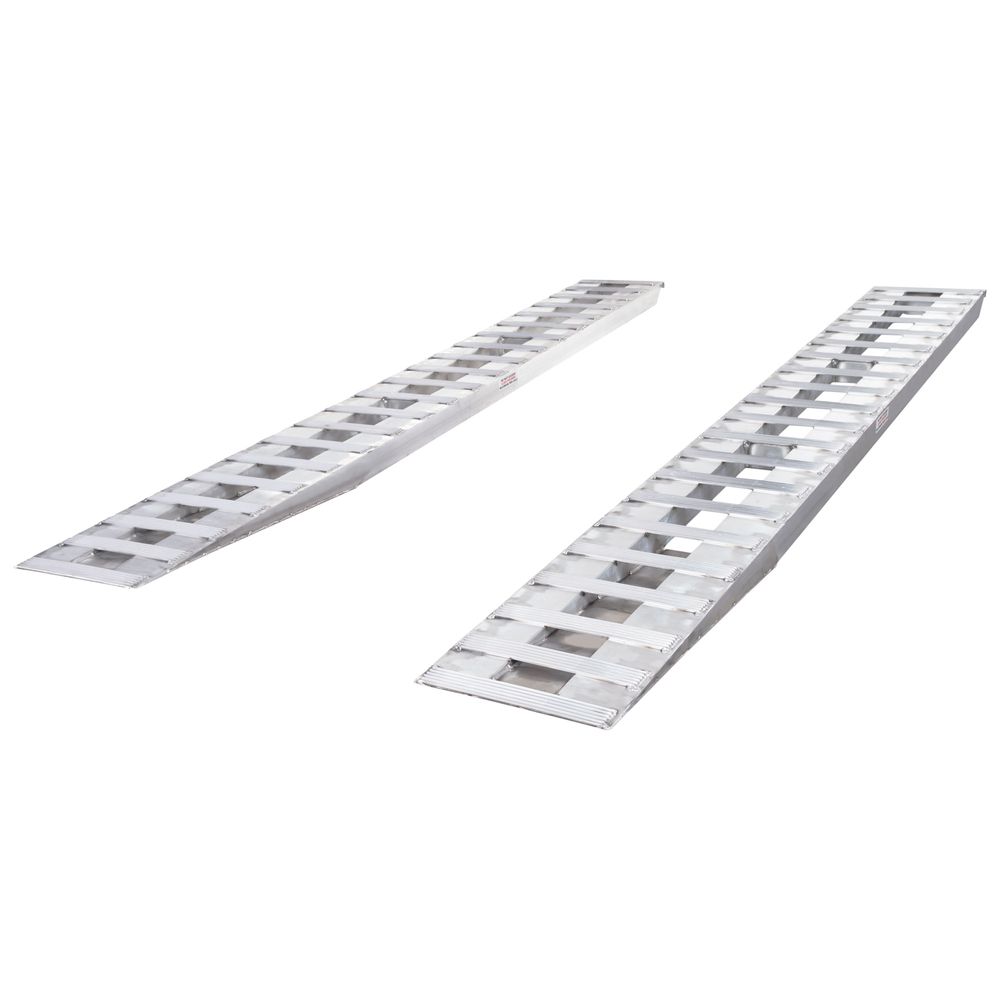 HD Ramps 10' L X 20" W Aluminum Car Trailer Ramps, Hook End, Knife Foot - 5,000 lb. Per Axle