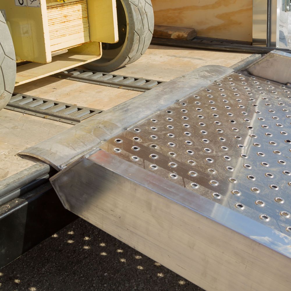 HD Ramps 8' L x 37" W Scissor Lift Ramp, Plate End - 5,000 lb. per Axle