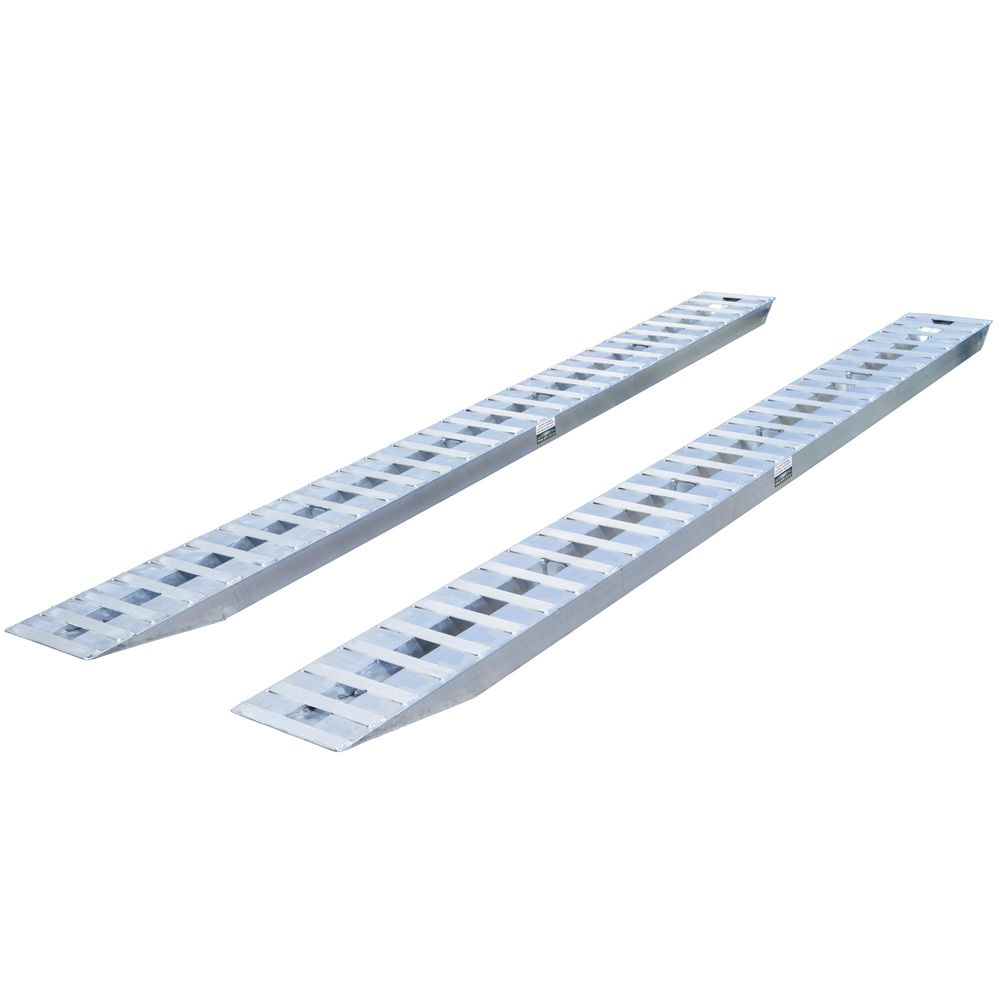 HD Ramps 14' L X 16' W Aluminum Car Trailer Ramps, Pin-On End, Knife Foot - 8,000 lb. Per Axle