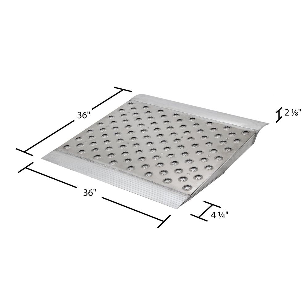 HD Ramps 36" x 36" Punch Plate Aluminum Shipping Container Ramps - 8,000 lb. Cap