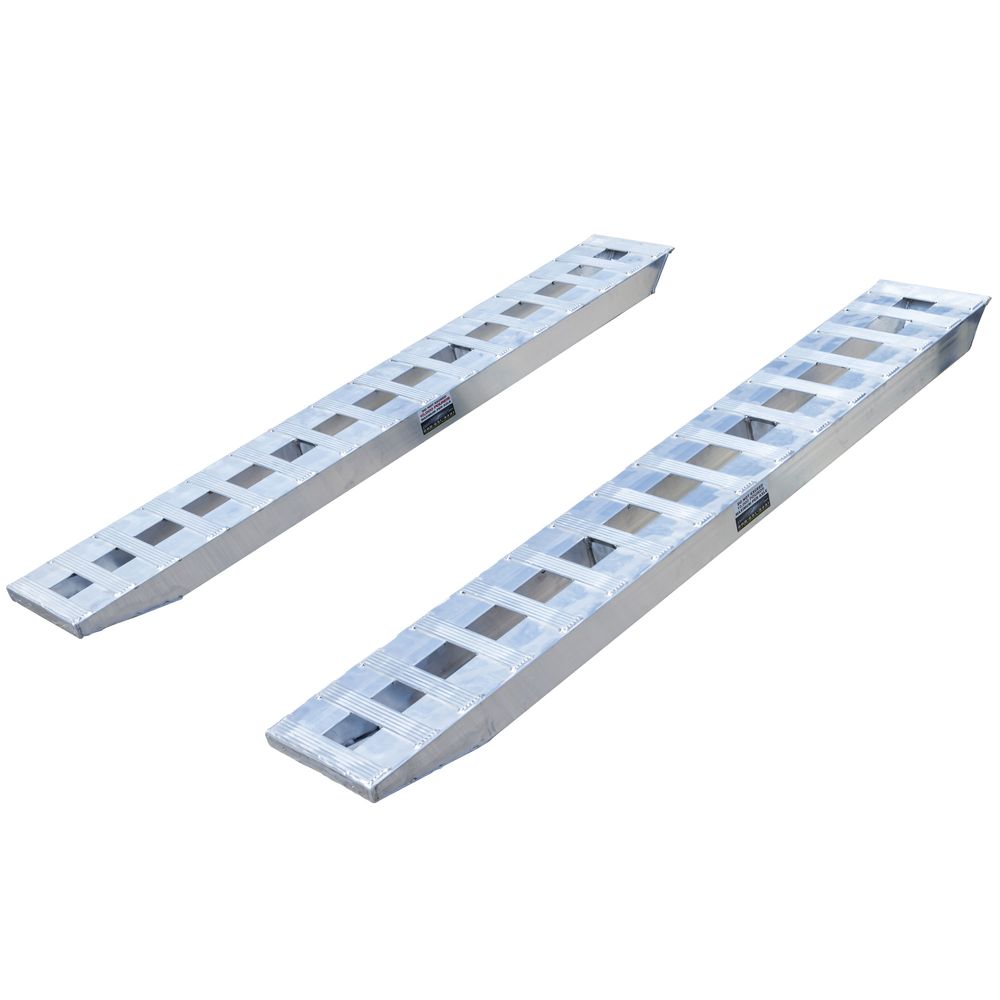 HD Ramps 7' 6" L x 14" W Aluminum Ramps, Pin-On End, Stub Foot - 10,000 per Axle