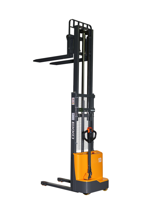 EKKO EB13CD Full Powered Fork Over Stacker 2800 lb Cap., 118" Height