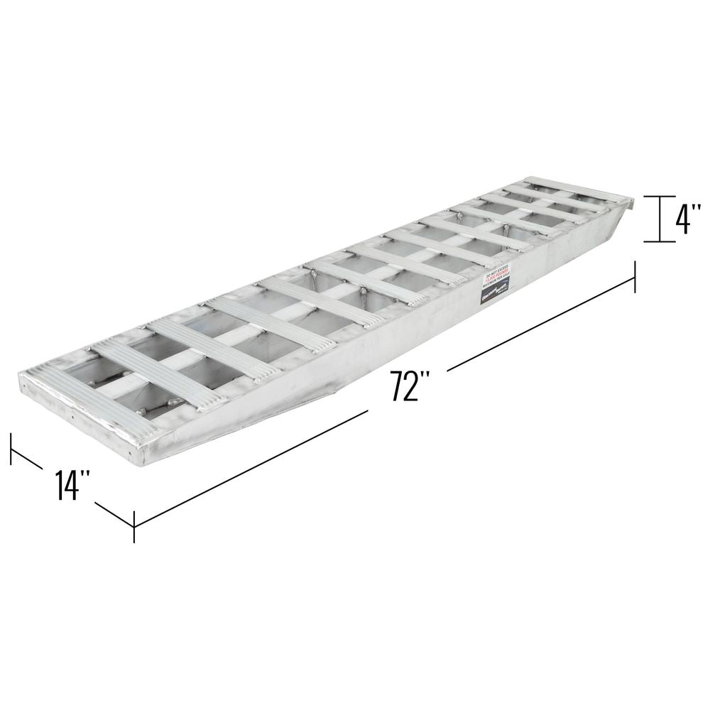 HD Ramps 6' L x 14" W Heavy Equipment Ramps, Hook End, Stub Foot - 12,000 lb. per Axle