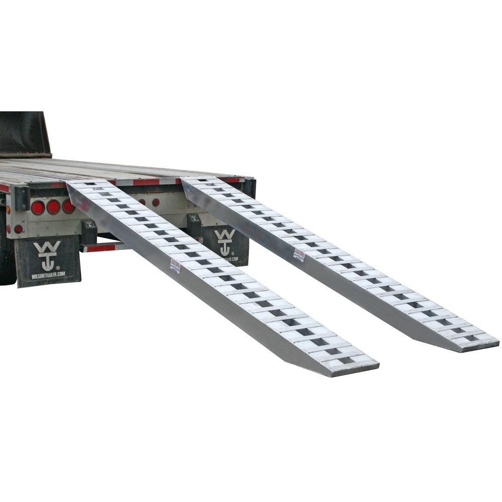 HD Ramps 12' L x 16" W Heavy Equipment Ramps, Hook End, Stub Foot - 12,000 lb. per Axle