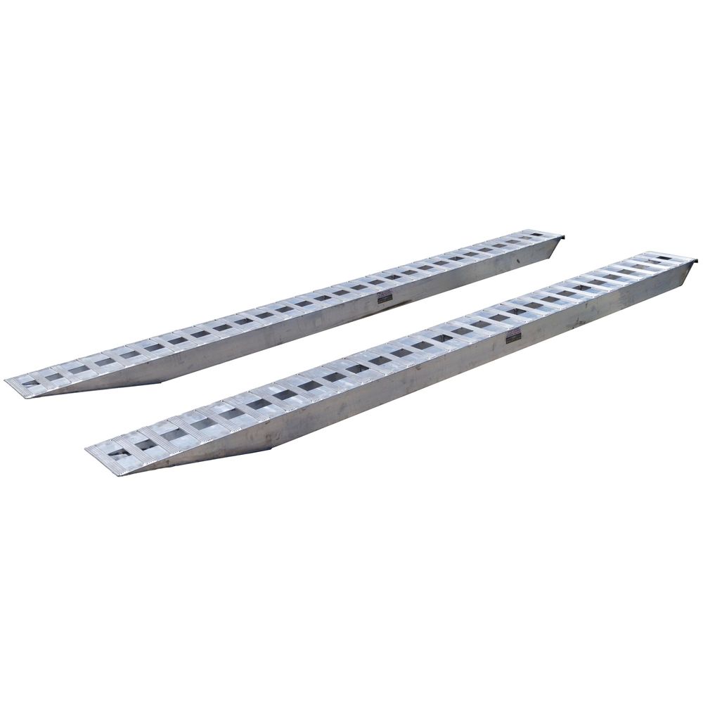 HD Ramps 14' L X 16' W Aluminum Car Trailer Ramps, Hook End, Knife Foot - 12,000 lb. Per Axle