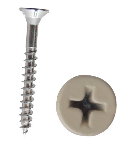 storeWALL 1″ – Size #6: Flat Head, Full Thread Zinc Screw