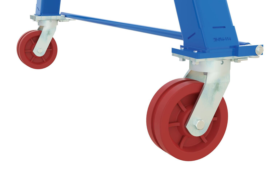 Vestil Steel Knockdown Fixed Gantry Crane with V-Groove Ductile Steel Casters 20 Ft. 8000 Lb. Capacity Blue