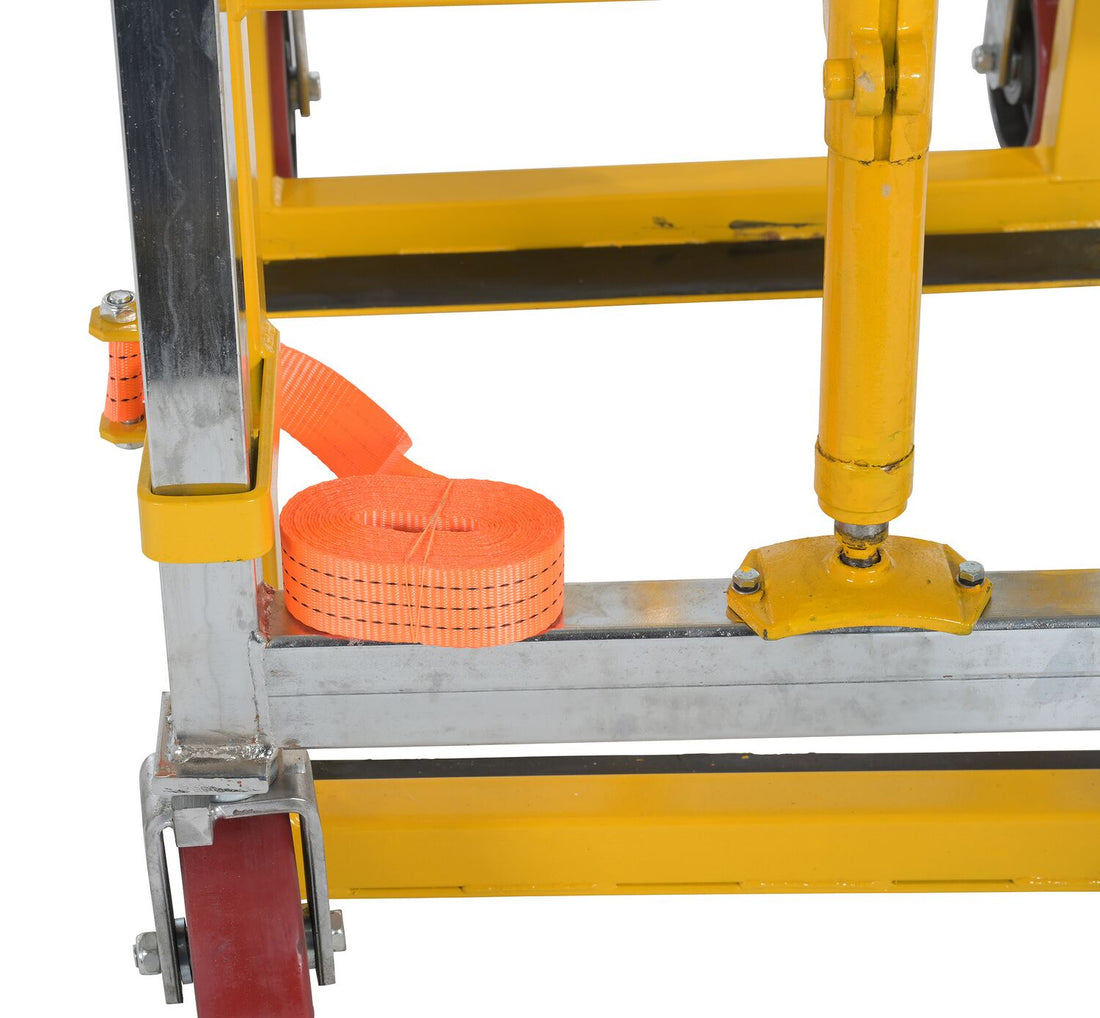 Steel Machinery/Vending Machine Lifts 15 In. x 26-3/4 In. x 49-1/4 In. 4000 Lb. Capacity Yellow