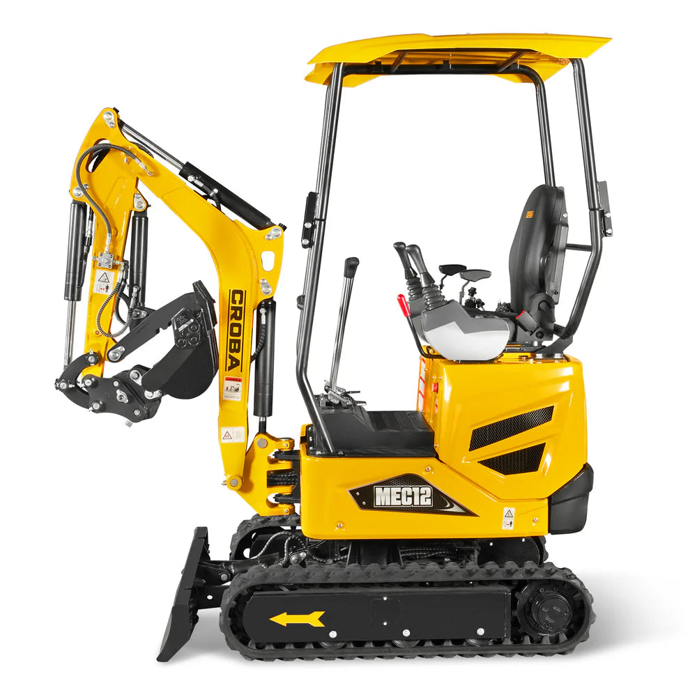 MechMaxx Mini Compact Excavator Kubota D722 Engine, 65.7” Max. Digging Depth, 2700 LBS Operating Weight, MEC12