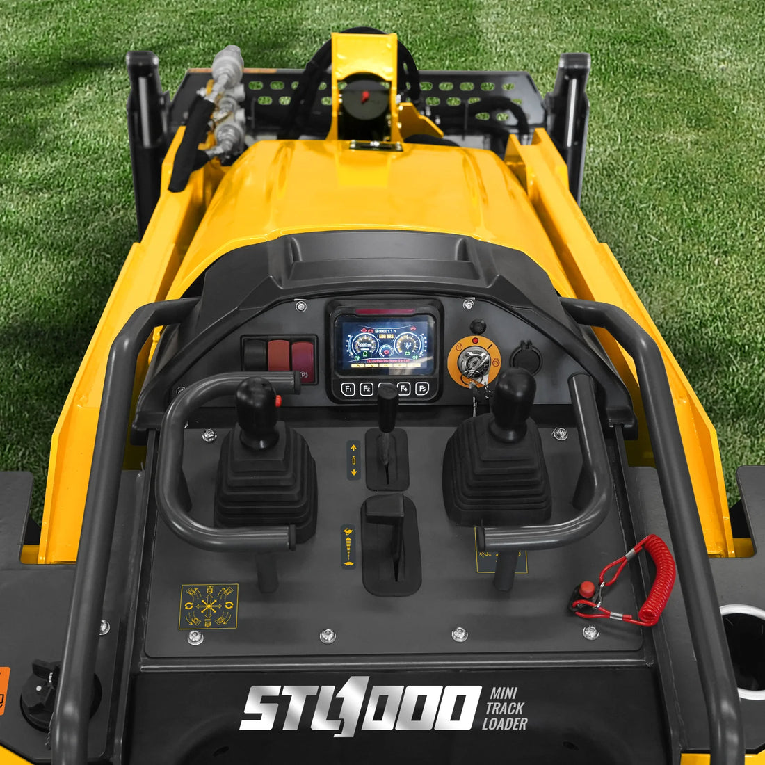 MechMaxx Mini Skid Steer Stand On Compact Track Loader ( 4 in 1 bucket included) with 25HP KUBOTA D1105 Diesel Engine, Common Industry Interface (CII), CROBA STL1000