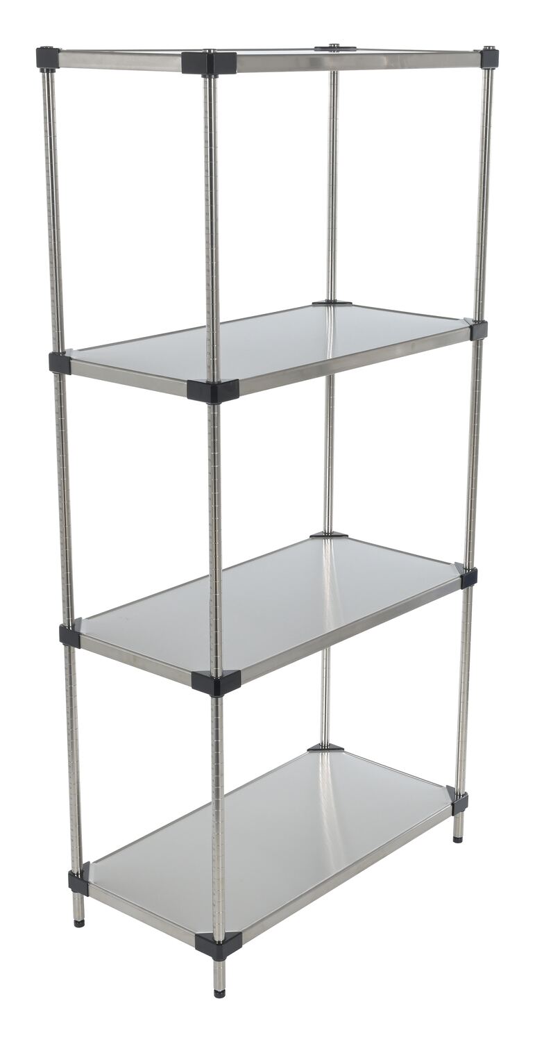 Vestil Stainless Steel Shelving 36 In. x 18 In. 600 Lb. Capacity Brushed Silver