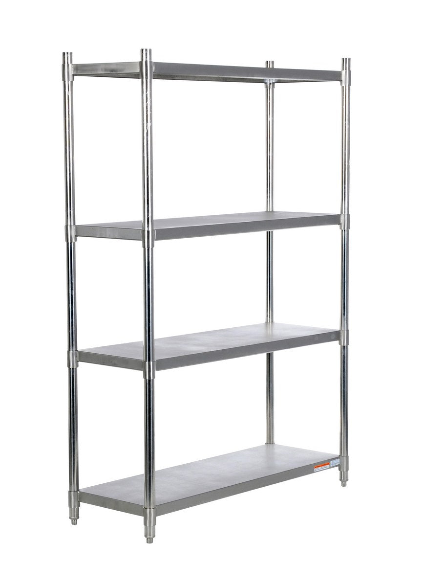 Vestil Stainless Steel Shelving 48 In. x 18 In. 600 Lb. Capacity Brushed Silver