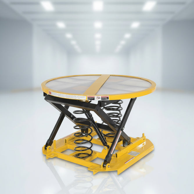 Vestil Steel Open Manual Carousel Top Spring Scissor Table 4,500 Lb. C