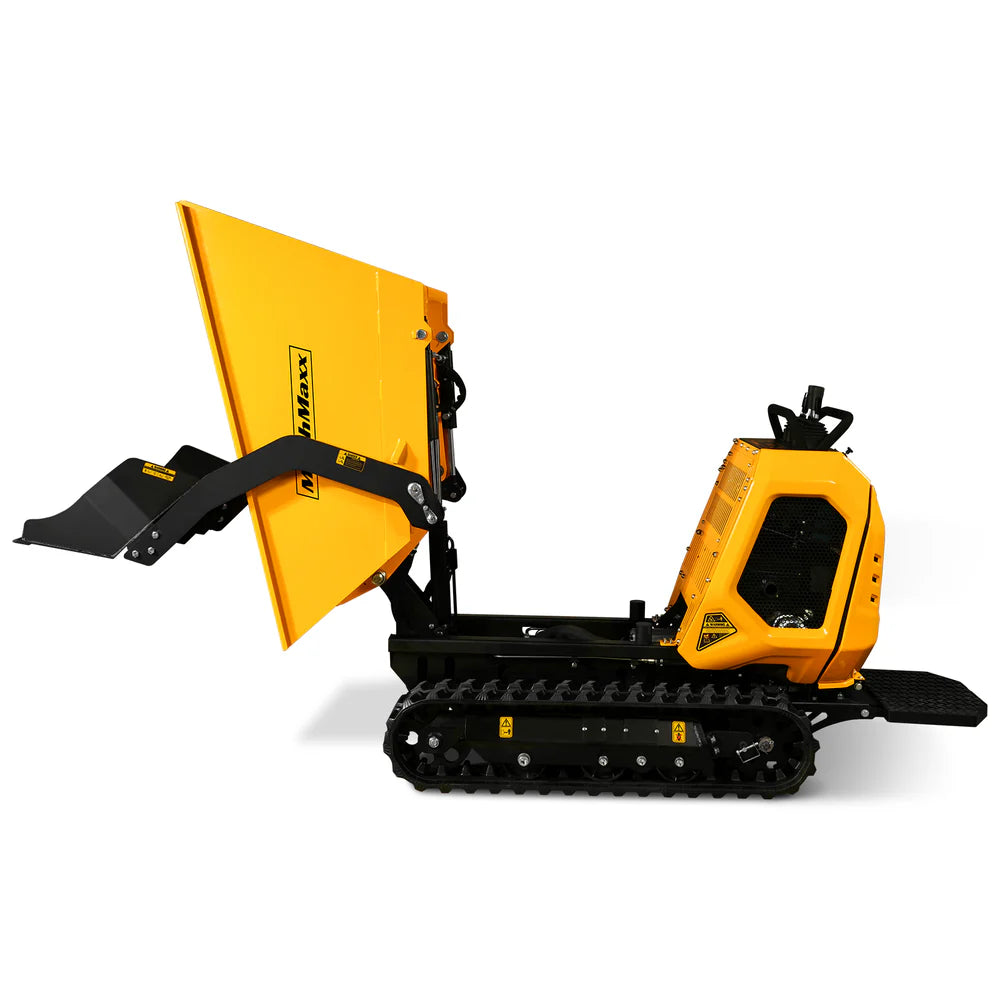 MechMaxx 1800lb 420cc E-start Gas Engine Stand-ON Hydraulic Track Dumper with Self-Loading , T80