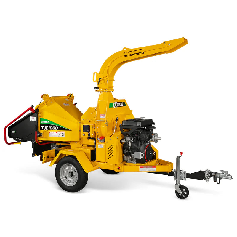 MechMaxx 35hp 1000cc ZONSEN E-Start 8 inch Gas Powered Commercial Wood Chipper with Intelligent Hydraulic Feeding System , CROBA TX1000