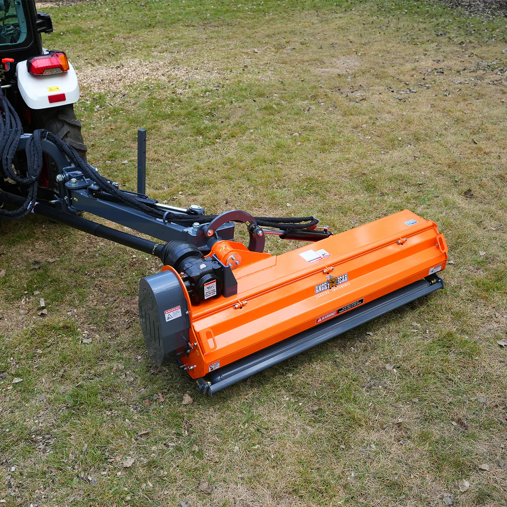MechMaxx 72” Heavy Duty Offset Ditch Bank Flail Mower Italy CMR Gearbox, 90° Tilt, 70-100 HP Tractor, 3-Point Hitch, PTO Driven, VAM72