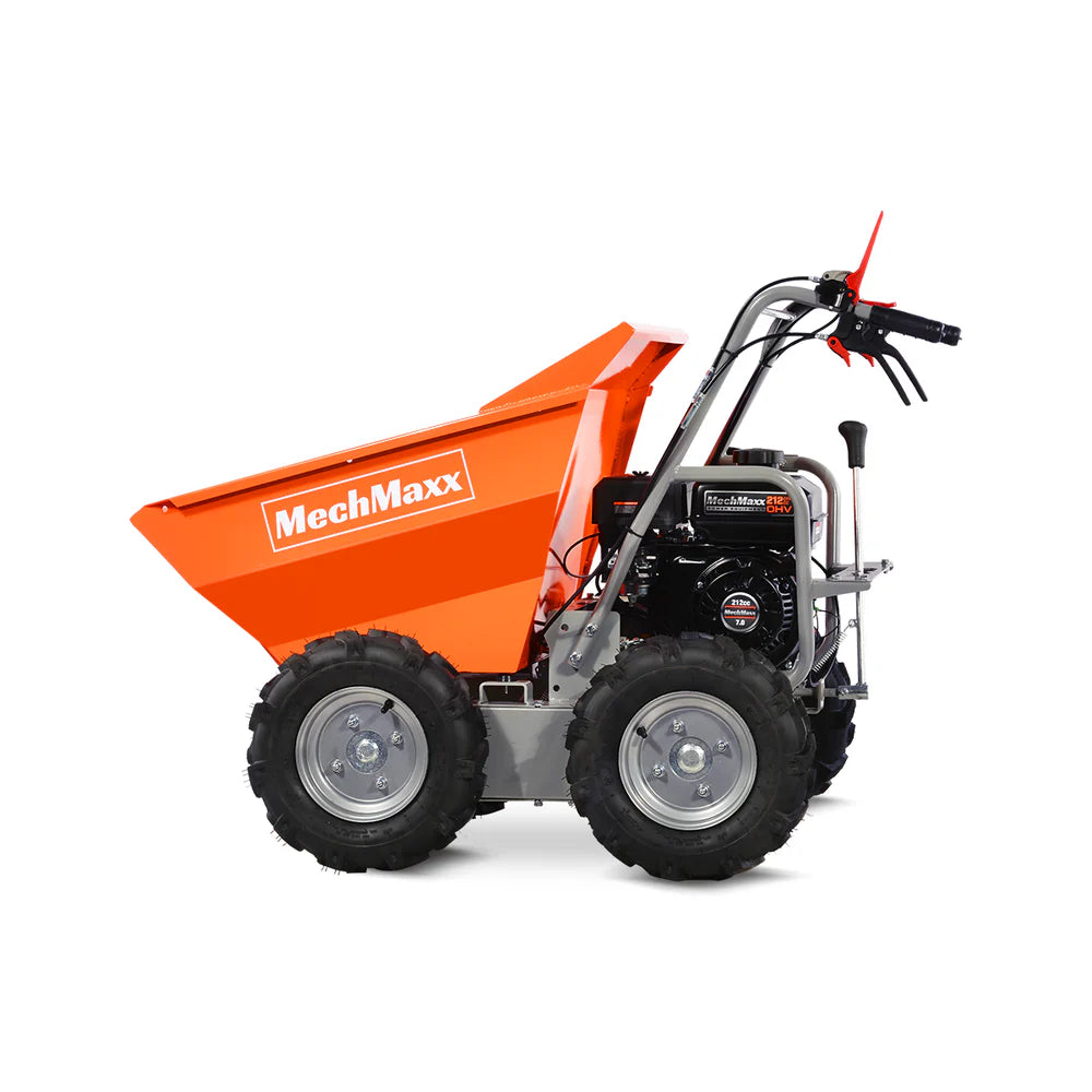 MechMaxx 660lbs Capacity 7HP Gas Powered Wheelbarrow Cart T30 3F+1R Gearbox , T30