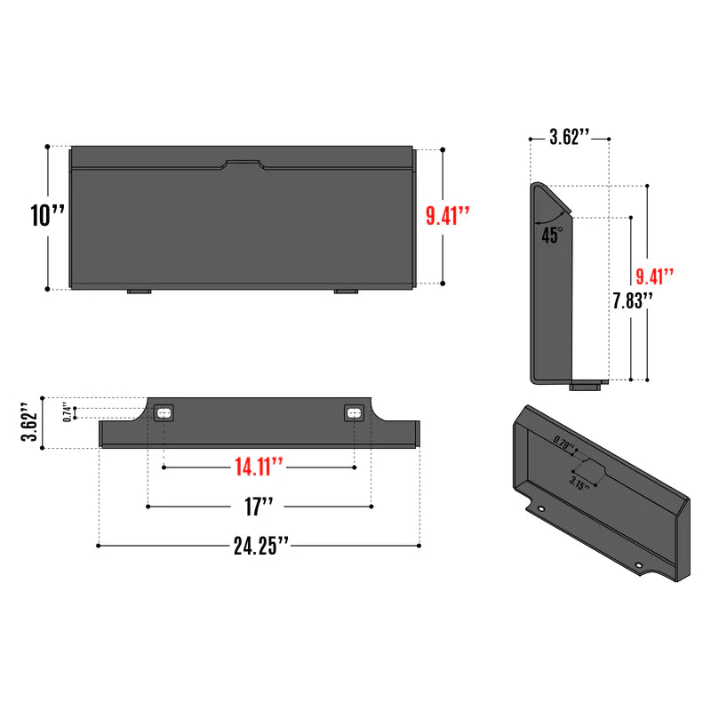 MechMaxx 44'' Mini Skid Steer Land leveler